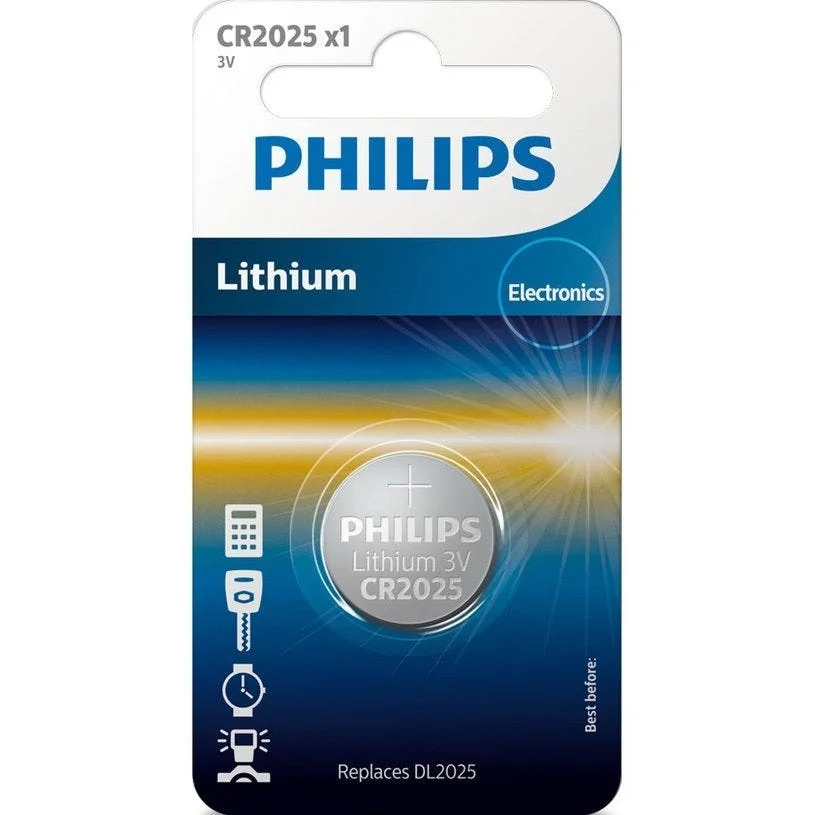 PHILIPS BATTERI KNAPP CR2025 v:8860784 PHILIPS BATTERI KNAPP CR2025 v:8860784