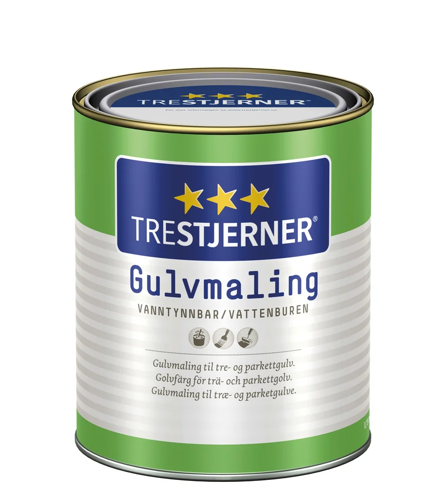 Trestjerner gulvmaling matt klassisk hvit base 0,68l v:2331513