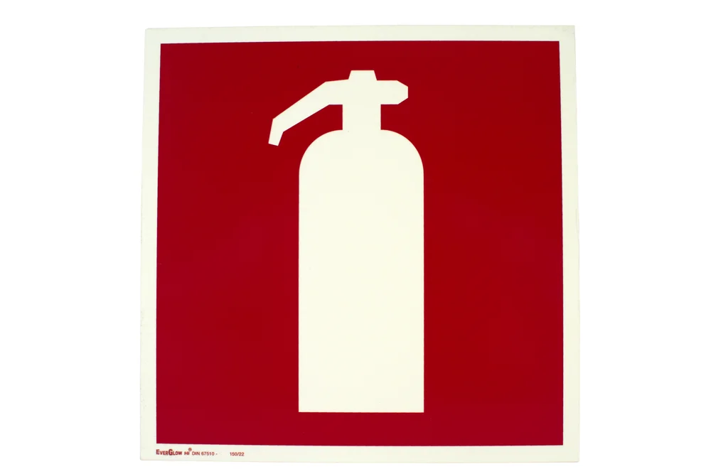 Skilt symbol brannslukker 20X20 cm v:3217374