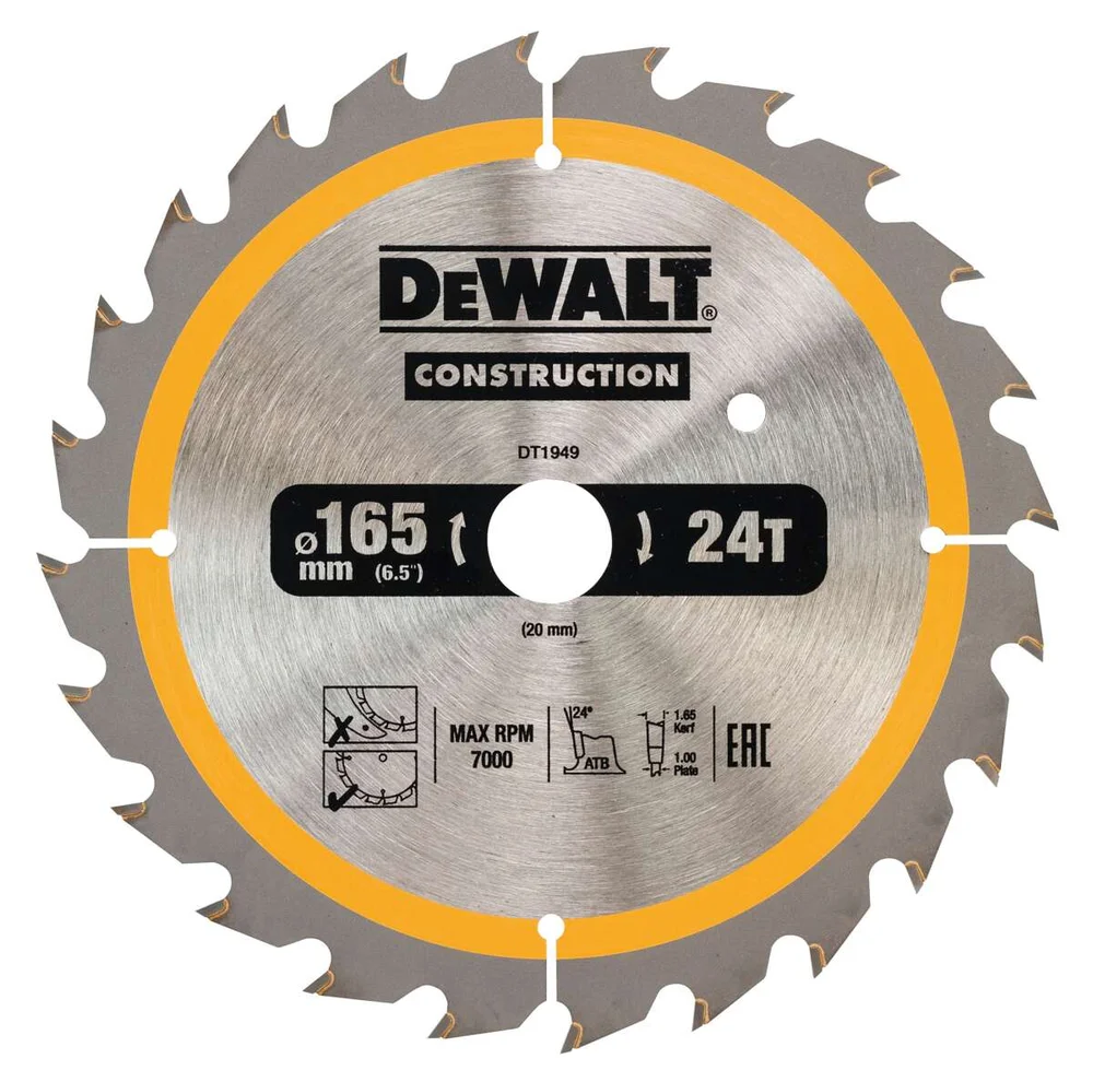 DeWalt sagblad 165x20x24 tenner ATB v:4734611