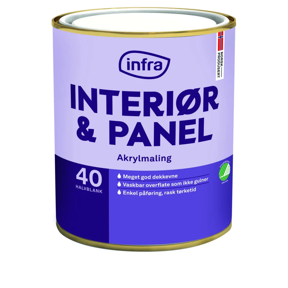Infra Tre&Panel 40/halvblank interiørmaling v:6268115 Infra Tre&Panel 40/halvblank interiørmaling v:6268115