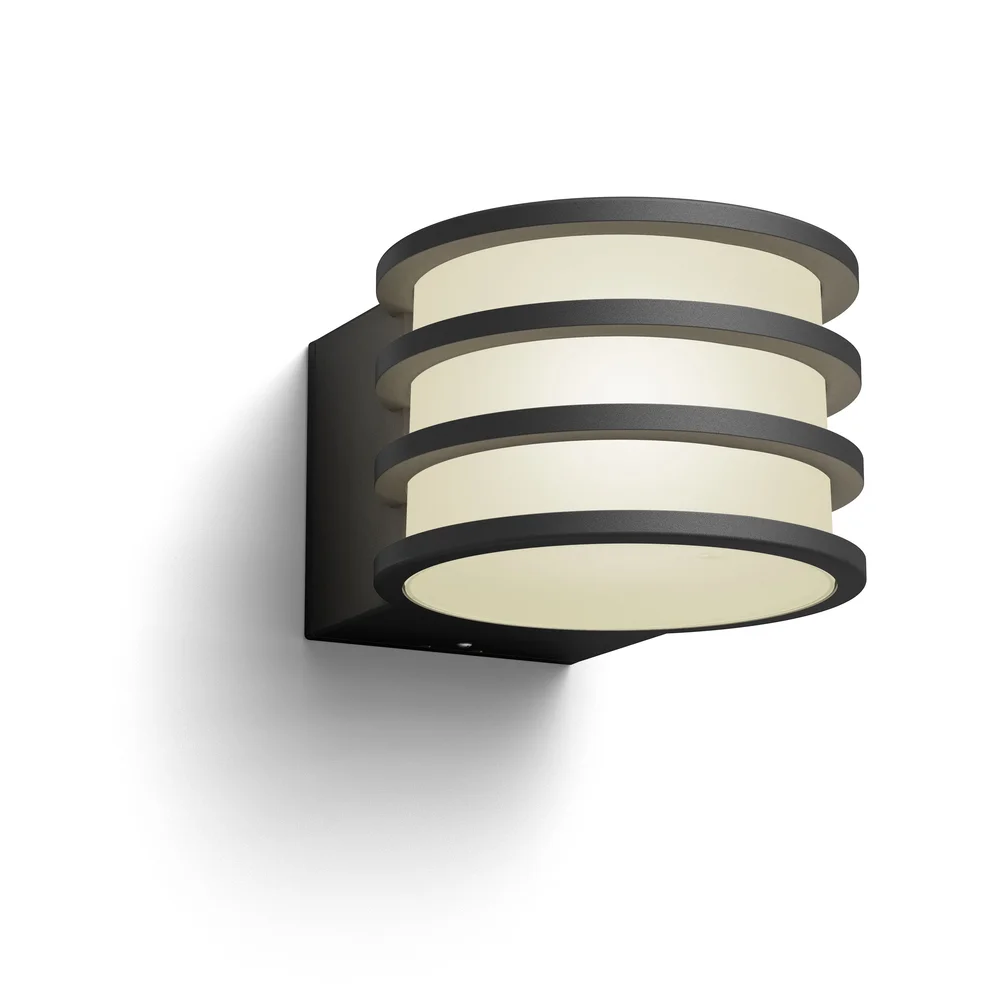 Philips Hue Vegglampe Lucca HUE, utendørs, 9W, svart v:3461654
