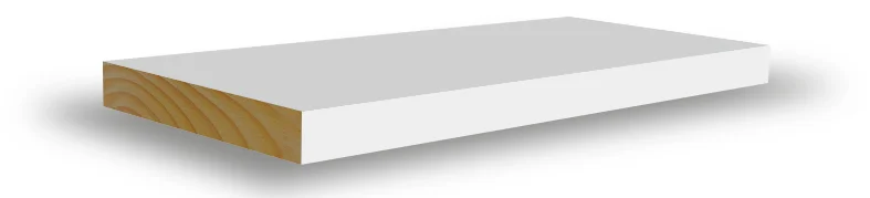 Glattkantlist furu hvit bomull S0502-Y 15x145x4400 mm v:2764641
